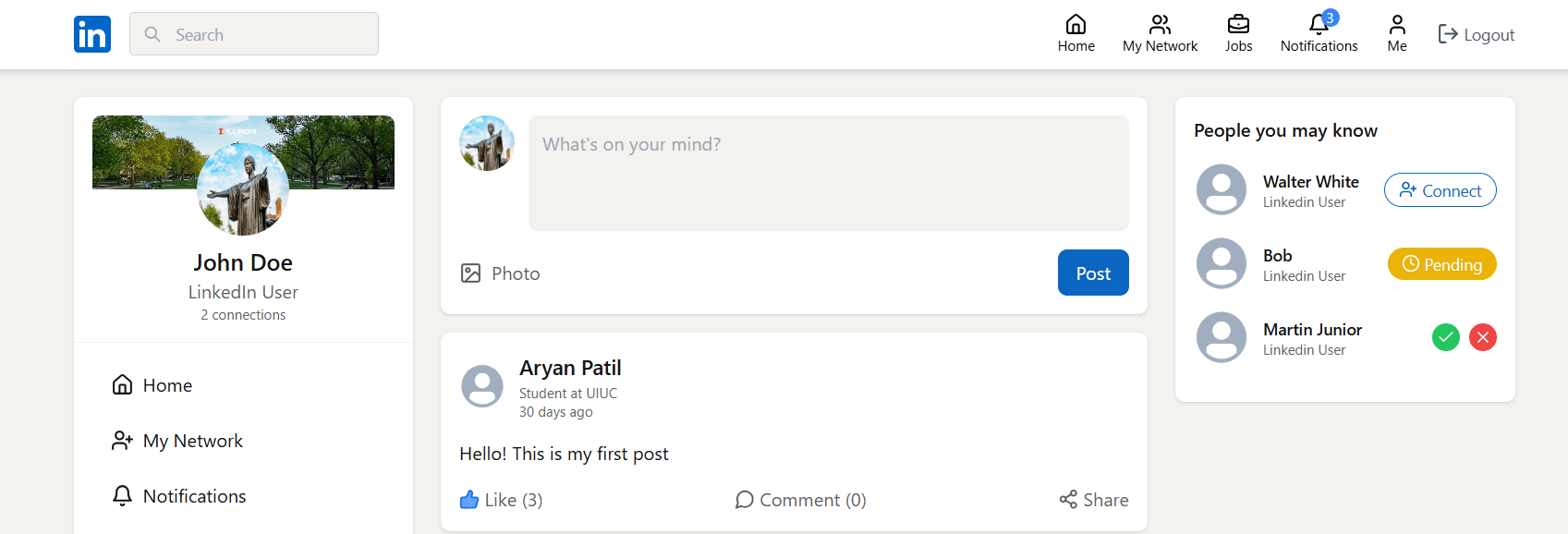Fullstack Linkedin Clone